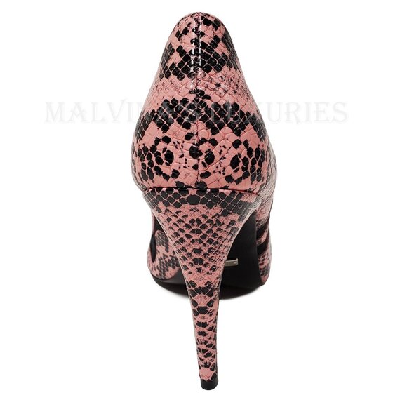GUCCI SHOES PYTHON PRINT LEATHER w GG LOGO MESH PUMPS sz 38.5 8.5 US - Picture 9 of 15